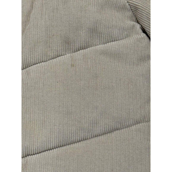 Sebby Corduroy Stone Cream/Tan Puffer Coat jacket Sz Small SEE PICS FOR DEFECTS - Picture 8 of 16